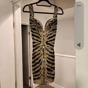 Elegant Black and Gold Dress